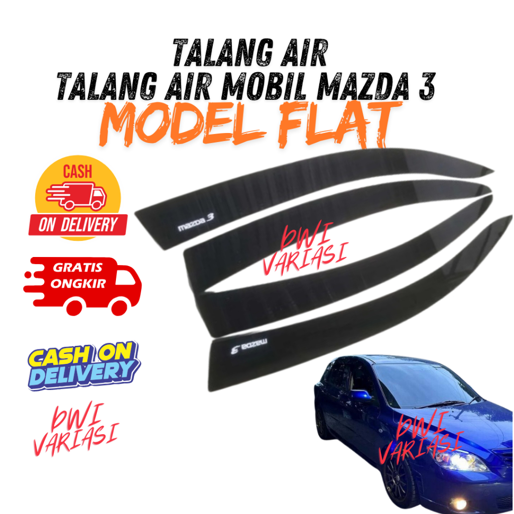 Talang Air Mobil Mazda 3 Tahun 2006-2011 flatrata