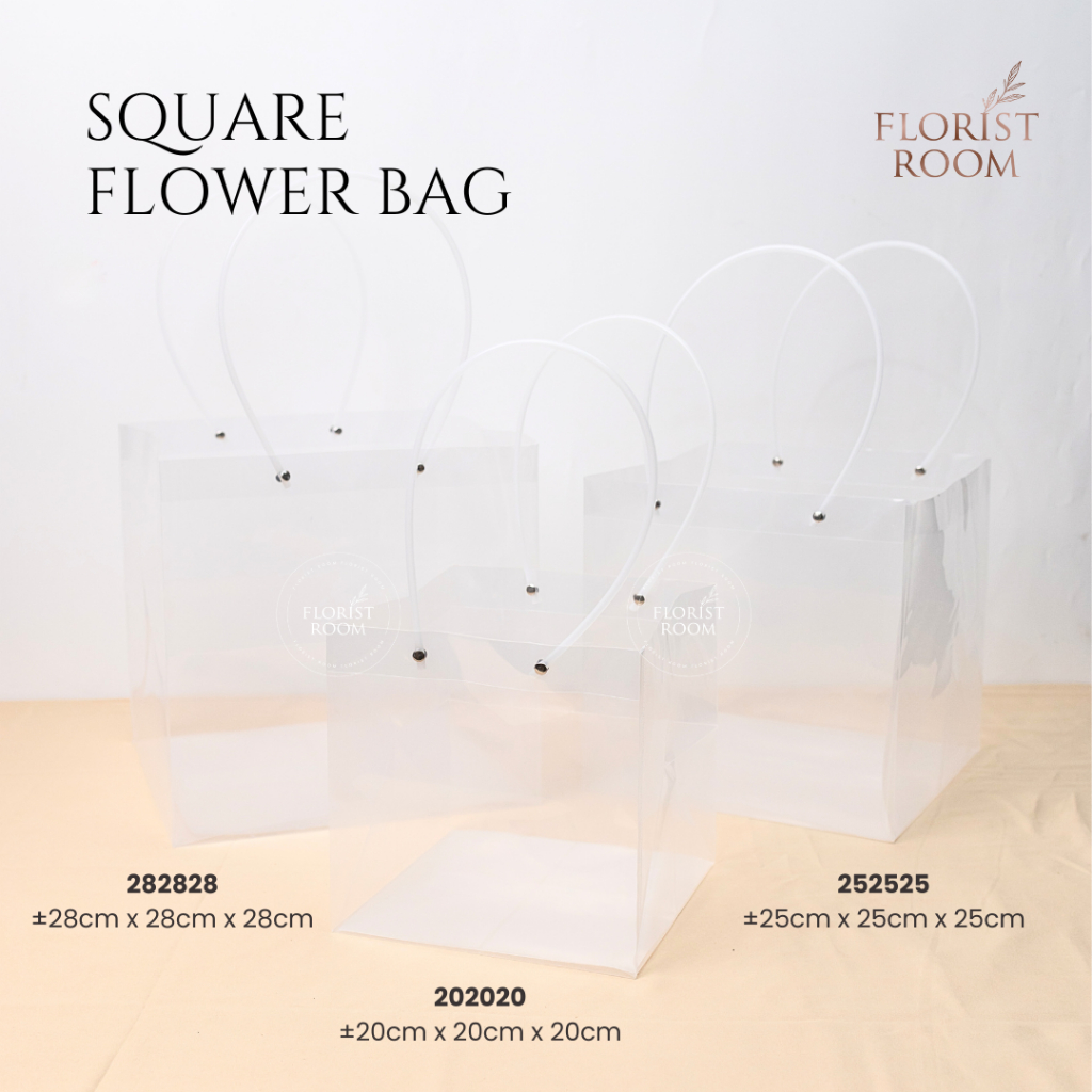 

Square Flower Bag - Hampers - Goodie Bag - cake - Tas Kue - HANYA JUAL PACKAGING SAJA