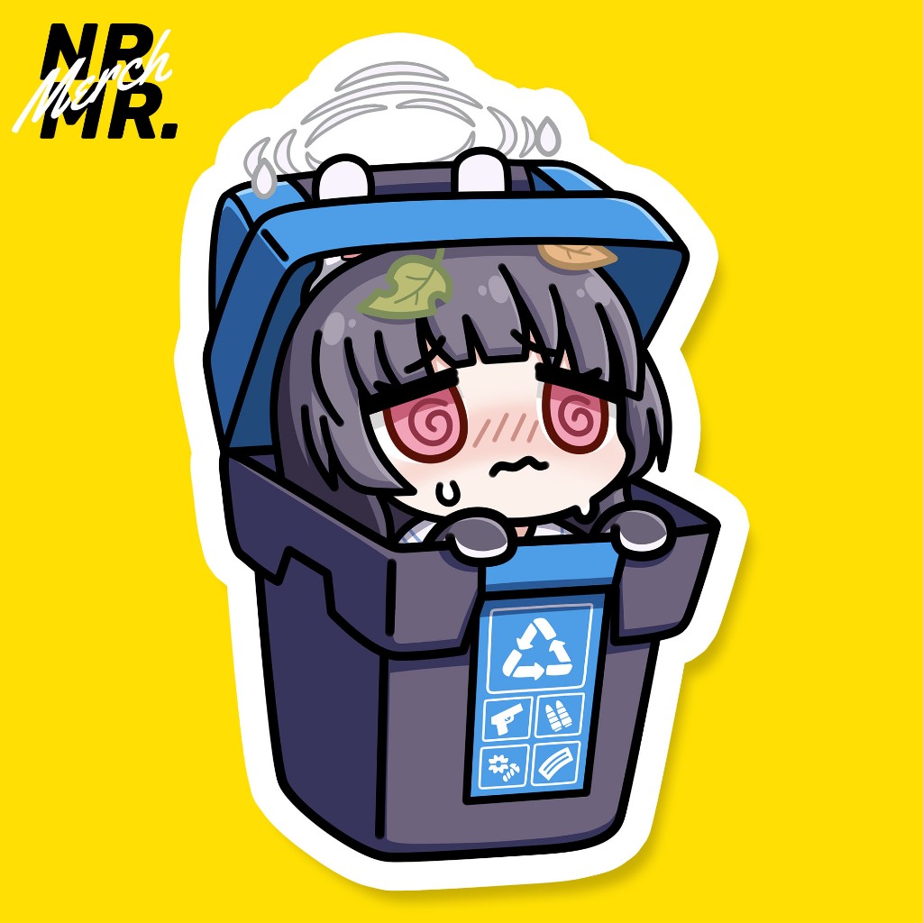 

Stiker Miyu Trash Can Blue Archive Anime Chibi