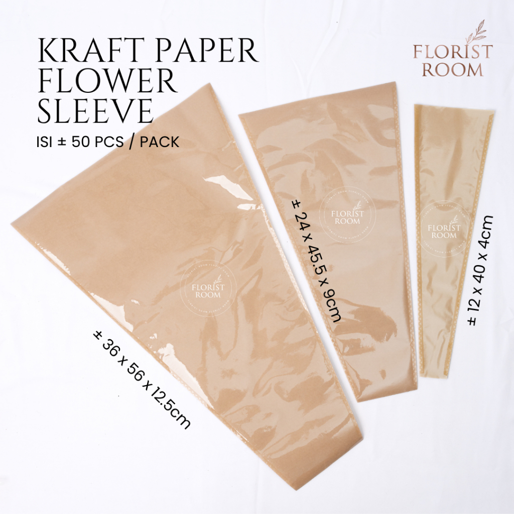 

Kraft Paper Flower Sleeve - Kantong Bunga - Bouquet Sleeve - Natural Paper Flower Sleeve