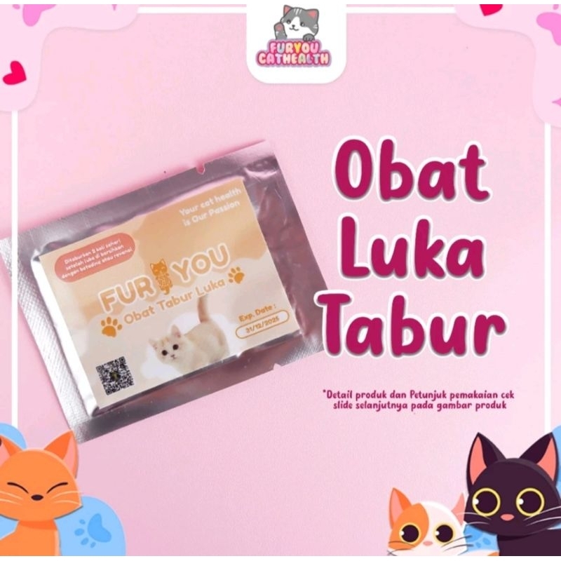 Fur You Obat Luka Kucing Luka Terbuka Abses Nanah Serbuk Luka Kucing