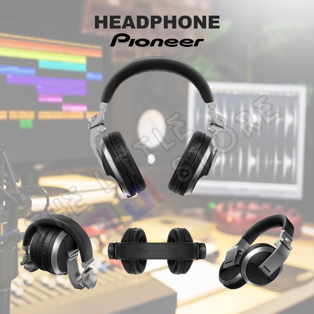 Pioneer DJ HDJ-X5-Silver HSJX5 HDJ X5 Headphone Original Headphone DJ Populer