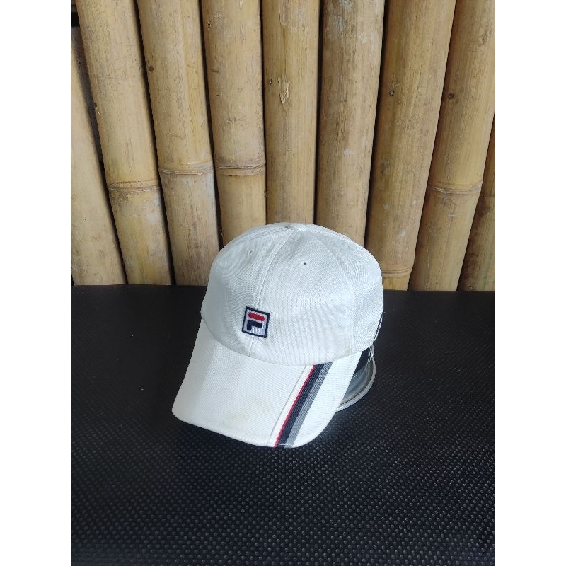 Topi Fila Bordir Logo White