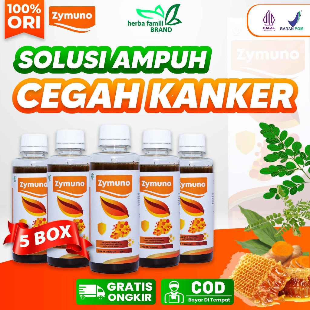 

ZYMUNO 5 BOX Madu Herbal Bantu Atasi dan Cegah Kanker Tumor Original Herba 100 Asli Halal Ori