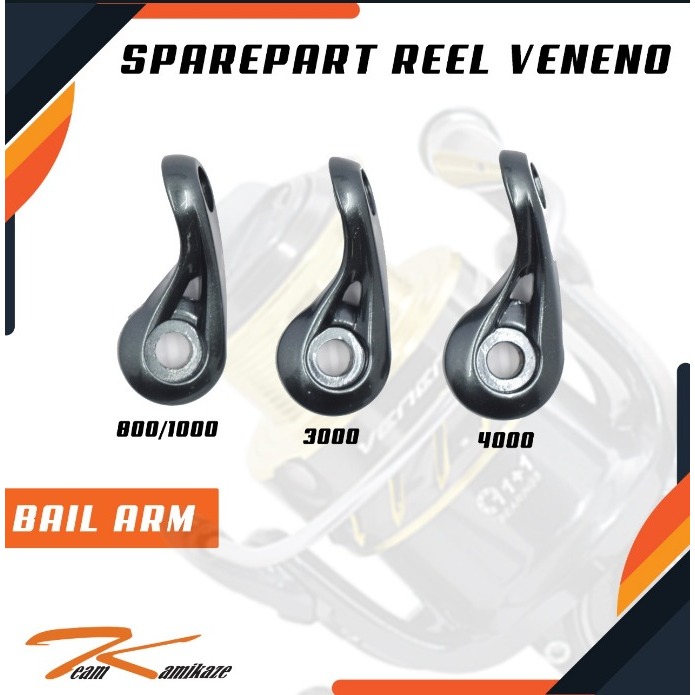Sparepart Bail Arm Reel Pancing Kamikaze Veneno 800/1000, 3000, 4000 100% Original Kamikaze