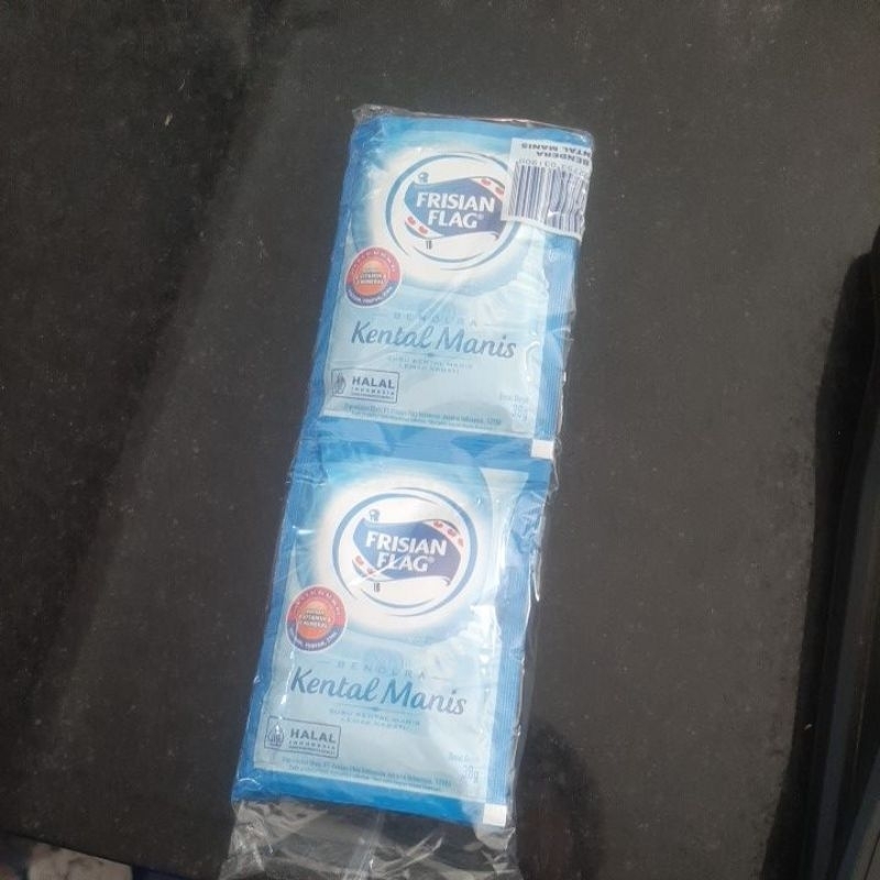 

susu bendera frisian flag kental manis vanilla sachet 1 renceng isi 6 pcs