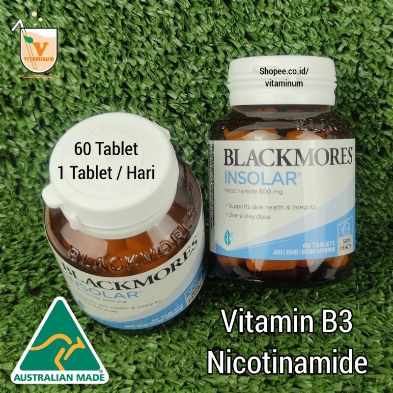 Blackmores Insolar Vitamin B3 60 Tablet. Nicotinamide 500 mg