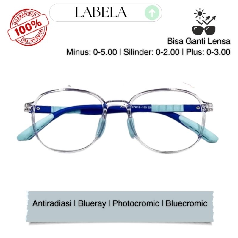 Labela - KACAMATA ANAK ANTI RADIASI 5290 / KACAMATA ANAK CEWE COWO / KACAMATA ANAK MINUS / KACAMATA