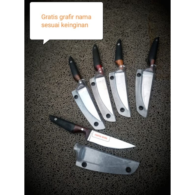 pisau skiner hss fulltank gagang rubber sarung pvc bening