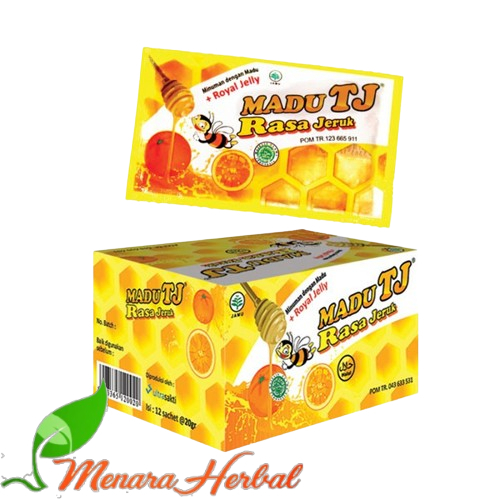 

Madu TJ Sachet 1 Box Isi 12 Sachet Rasa Jeruk | Madu + Royal Jelly