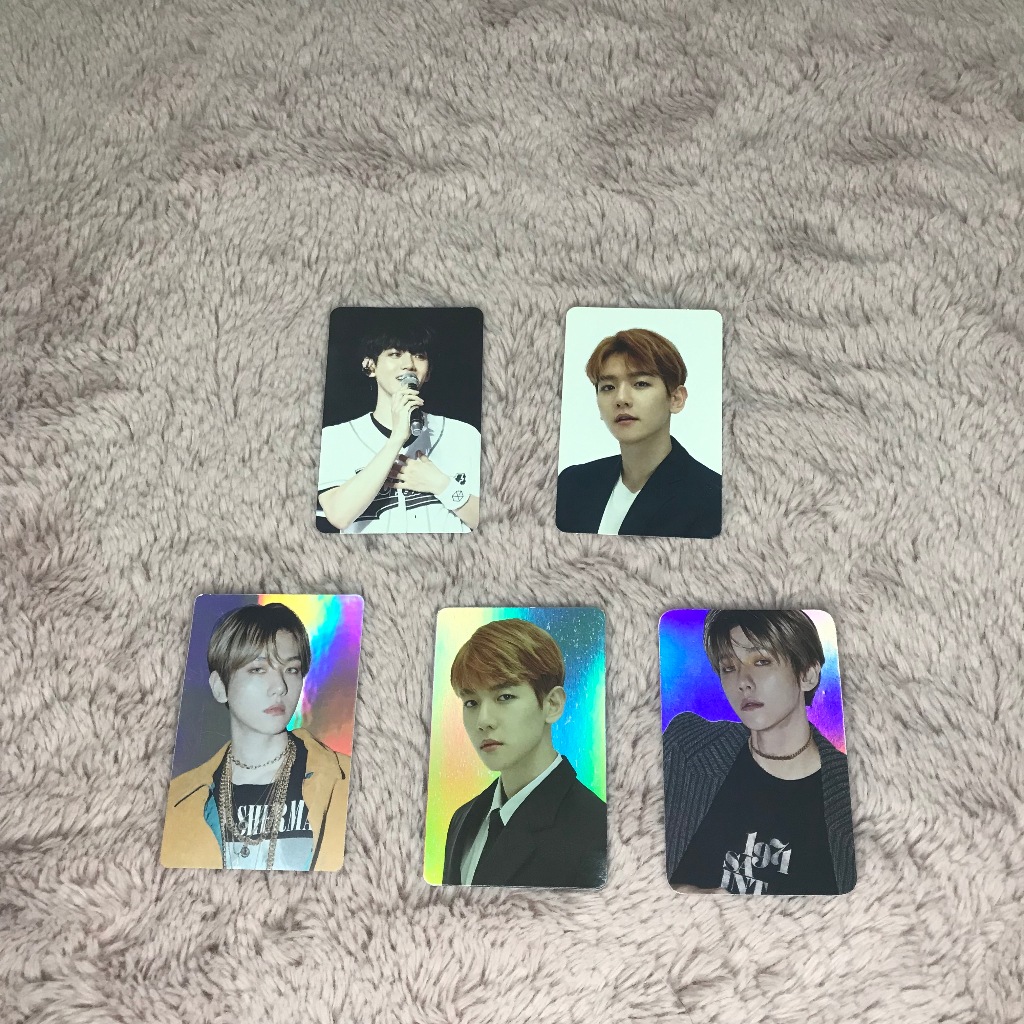 PC EXO BAEKHYUN MINISO FIGURE FIGURE KEYRING HOLO LOVESHOT TEMPO ELYXION