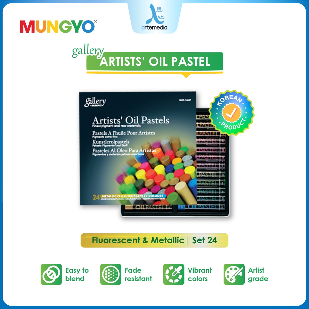 

Mungyo Gallery Artists Oil Pastel Fluorescent & Metallic Set Crayon