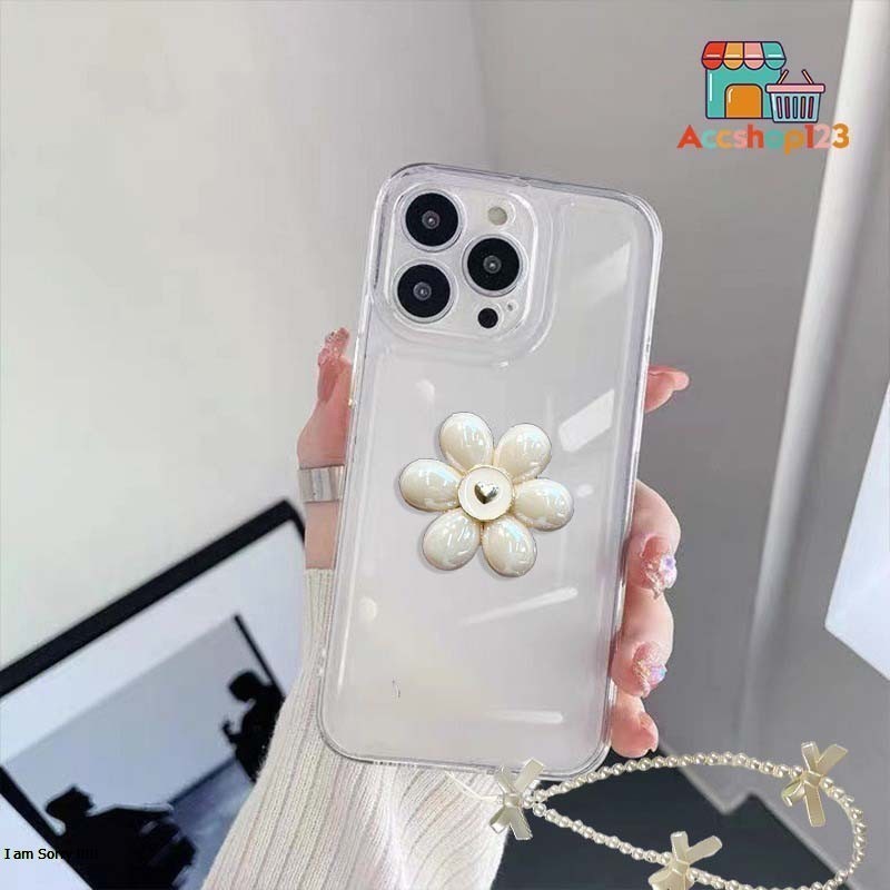 GC136 SOFTCASE CLEAR BENING BUNGA 3D UNTUK OPPO A1K A3S A5 A5S A7 A8 A9 A11K A12 A15 A15S A16 A16S A