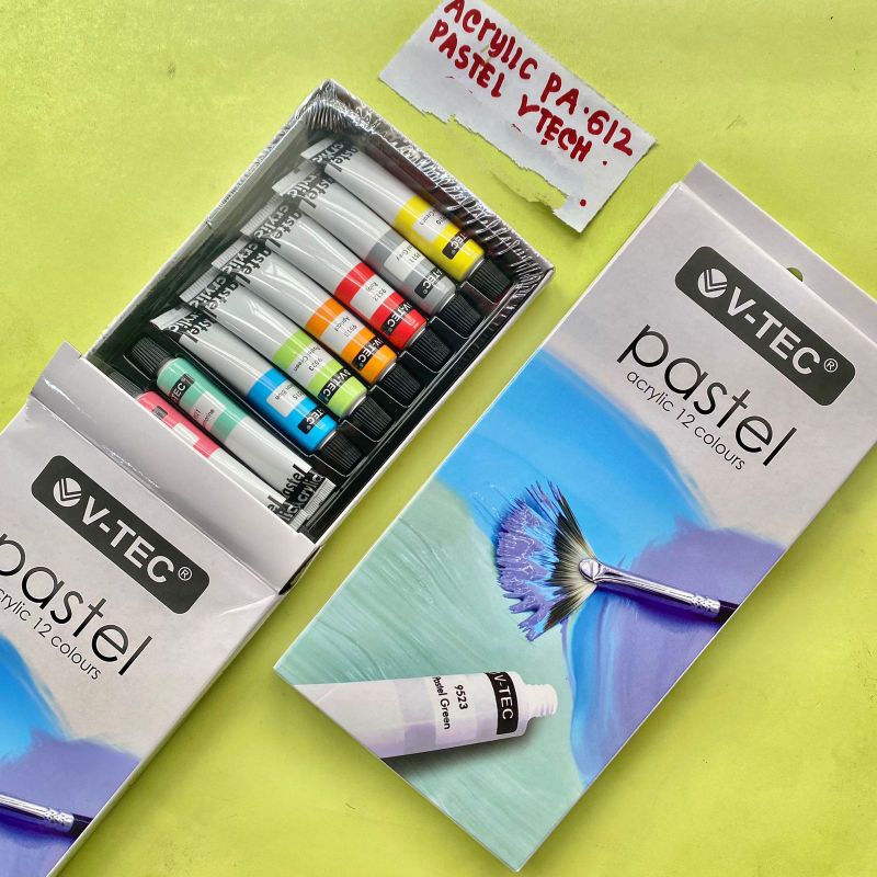 

ACRYLIY 12 COLOURS PASTEL PA-612 VTEC/CAT AKRILIK