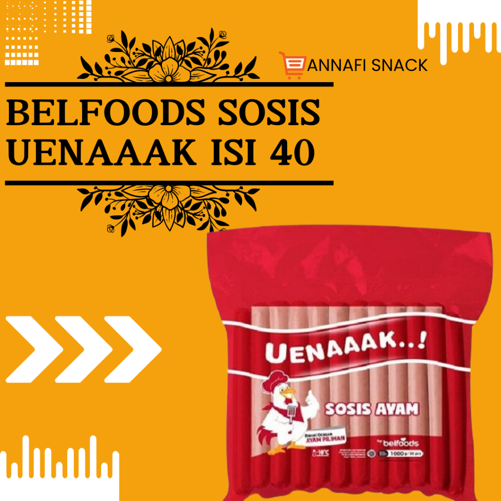 

BELFOODS SOSIS AYAM UENAAAK ISI 40 PCS // SOSIS UENAK