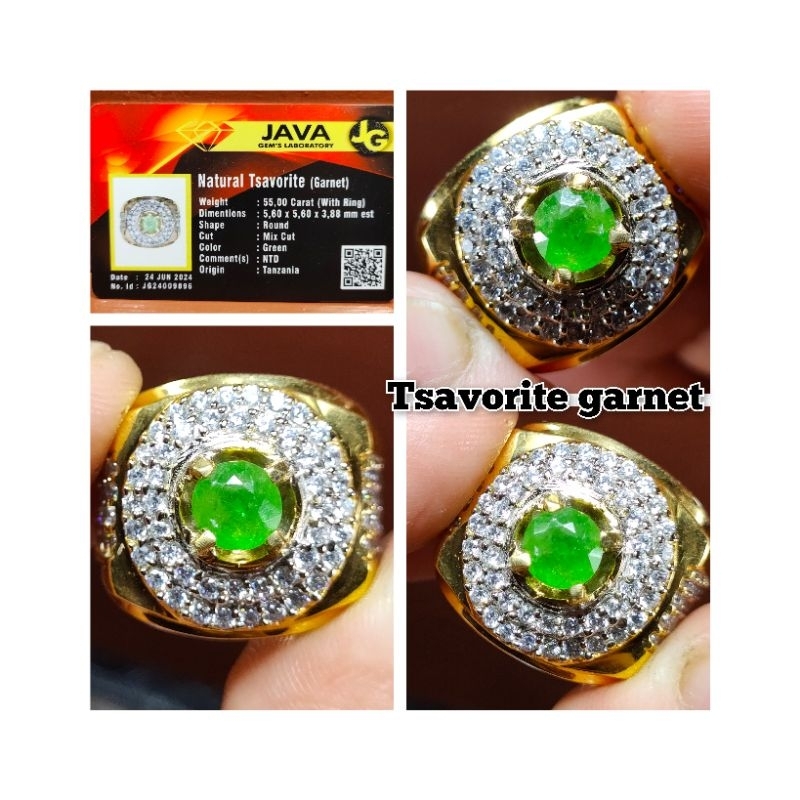 CINCIN PERMATA TSAVORITE GARNET + MEMO