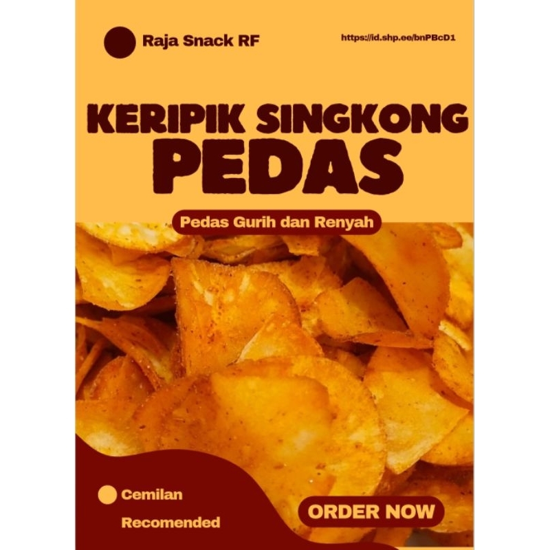 

Keripik Singkong Bumbu Pedas//250gr