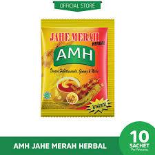 

Jahe Merah AMH Habbatussaudan Gingseng | Jahe Merah Susu 10 Sachet