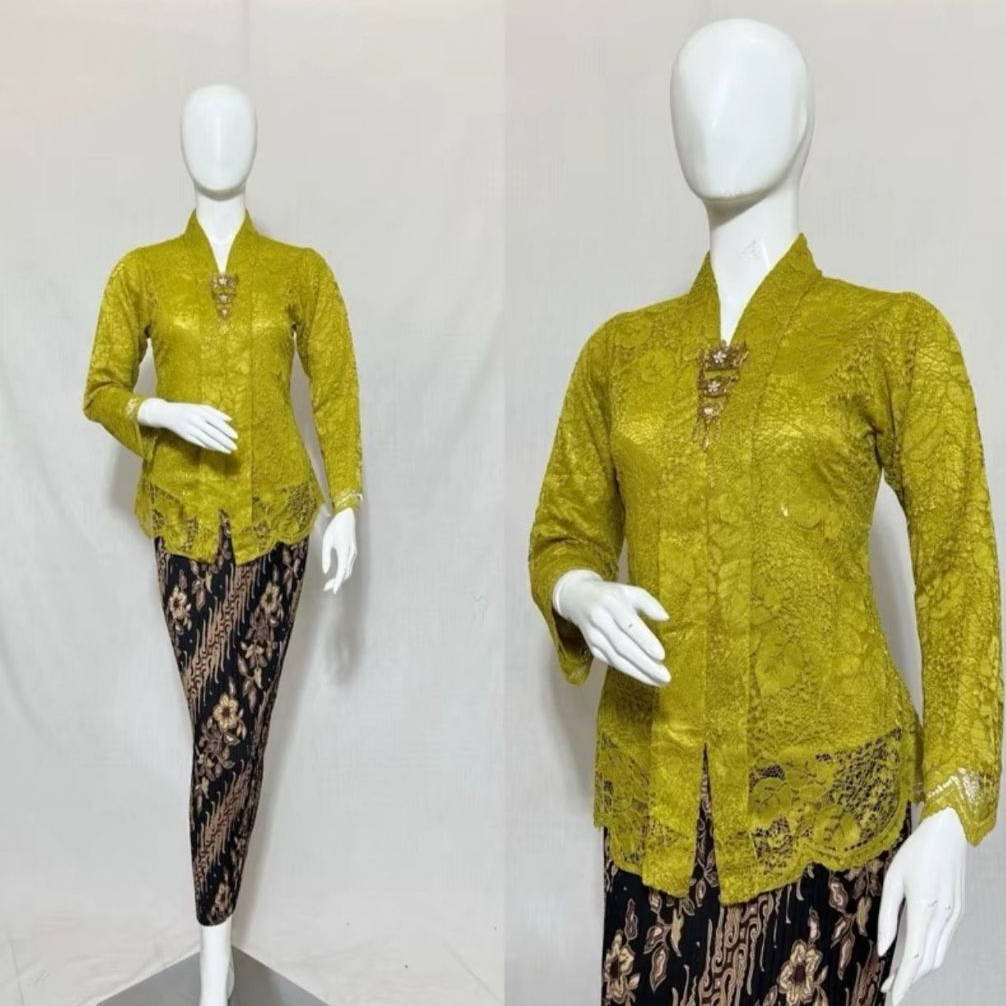 SHOLEH BATIK-KEBAYA BRUKAT KARTINI NON GLITER-TUNIK KARTINI BRUKAT-KEBAYA MODERN KARTINI-KARTINI