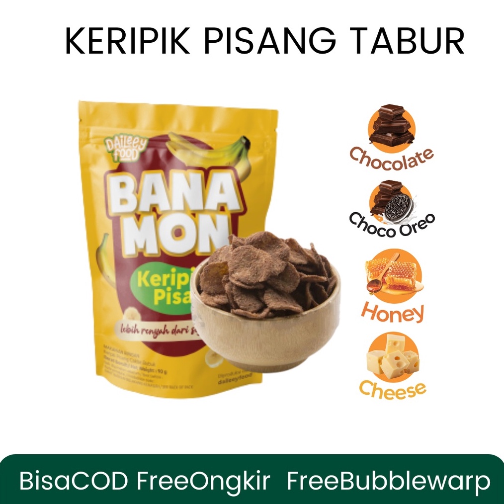 

TERBARU Fiona Keripik Kripik Pisang Tabur Banamon 9 gram Garansi Renyah BISA COD