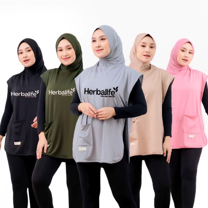 Rompi Hijab sport kerudung h*rbalife