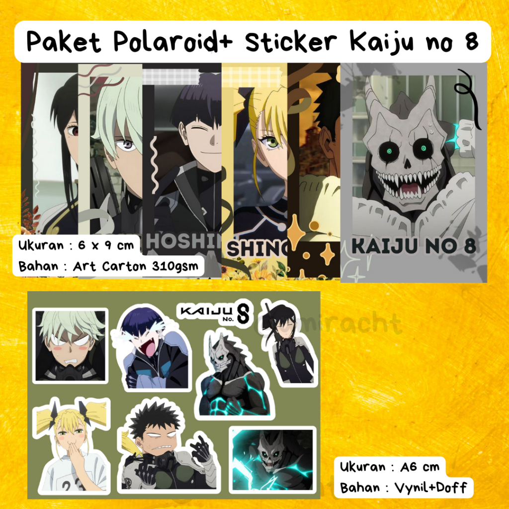 

Paket Polaroid dan Sticker Kaiju no 8