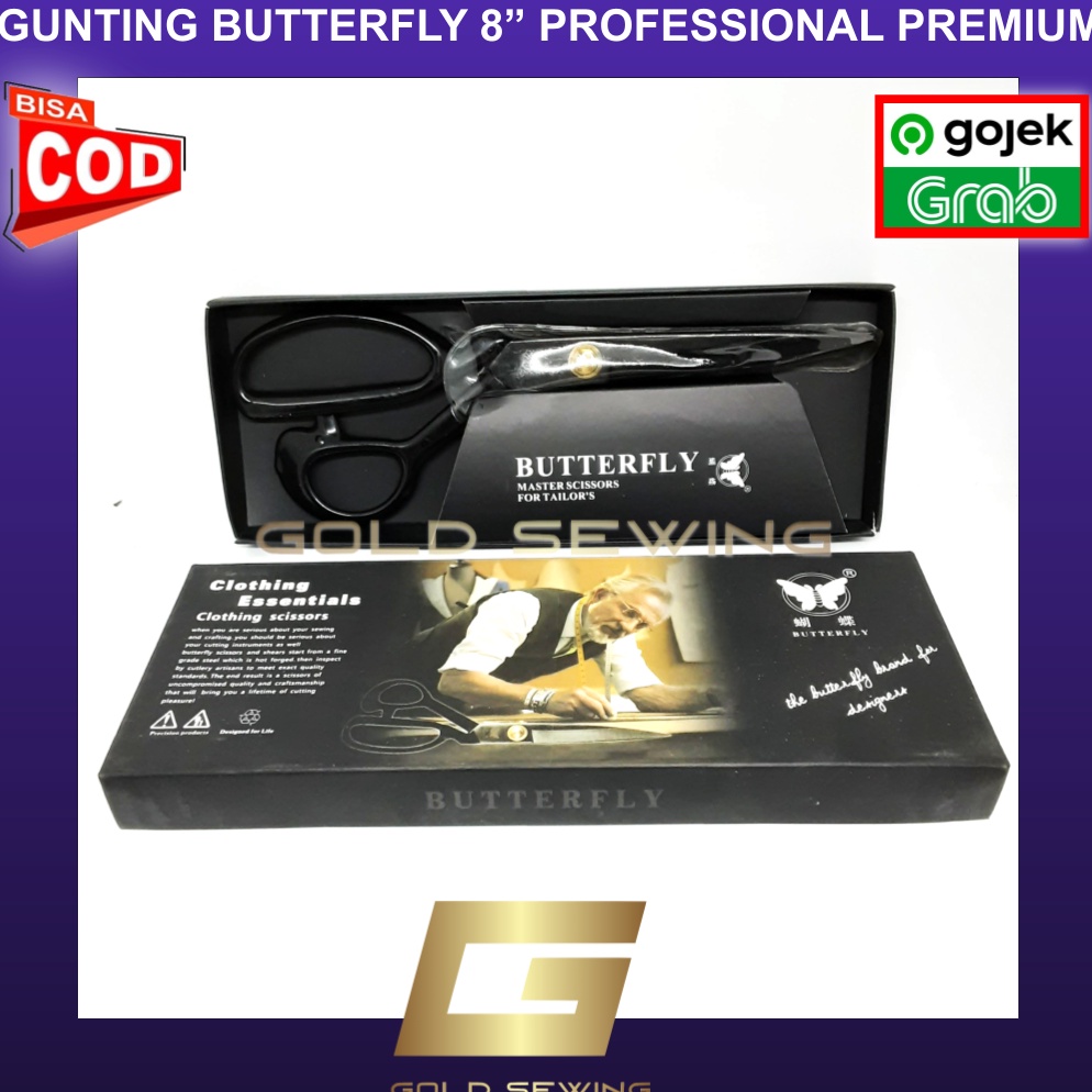 

Gunting Kain BUTTERFLY 8 Inch BAJA Premium Professional Tailor Scissors Butterfly 8 GOLD a T1R8