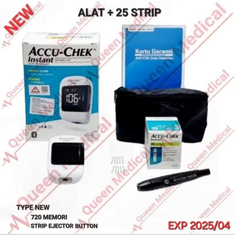 Accu Chek Instant + 25 Test Strip Pengganti Accu Check Active