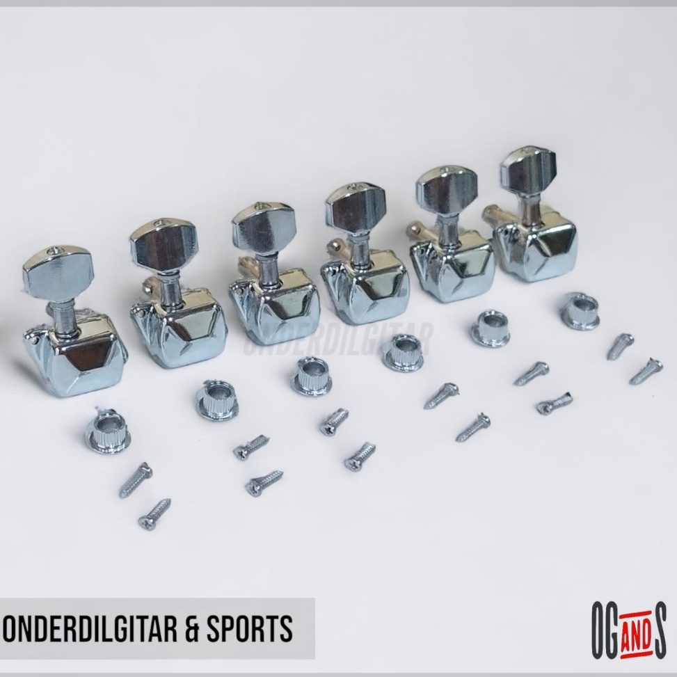 KODE B6N Dryer Gitar Tuning Machine head R6 sejajar Kaleng model yamaha