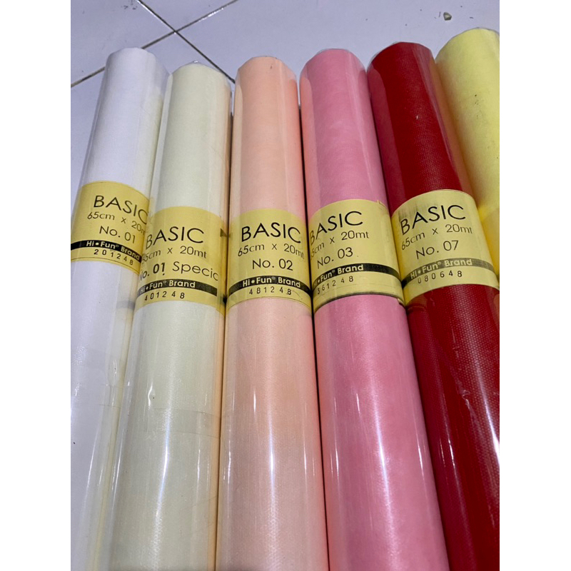 

TERMURAH PAPER TISSUE ROLL FLOWER WRAPPING 1 roll ukuran 0.65 x 20 meter / KAIN TISSUE / PEMBUNGKUS BUKET BUNGA
