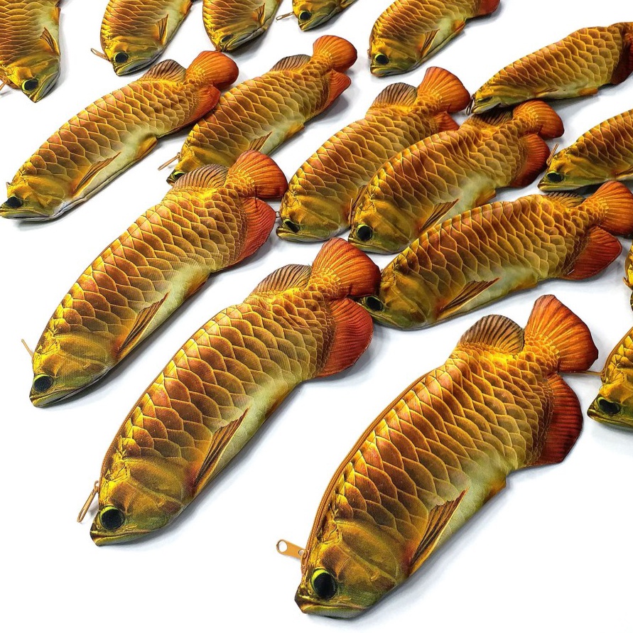 

KODE M8B6 Pouch atau kotak pencil Ikan Arowana favorit penggemar Ikan Hias Arwana