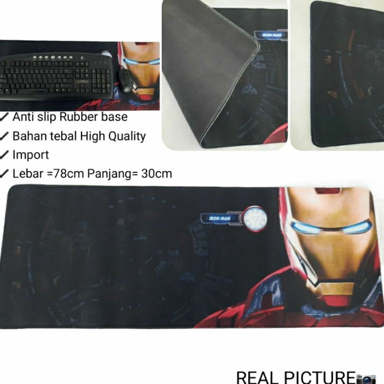 KODE G7P Mouse Pad Jumbo Anime Ironman Spiderman Batman Jujitsu One Piece Demon Slayer Roblox