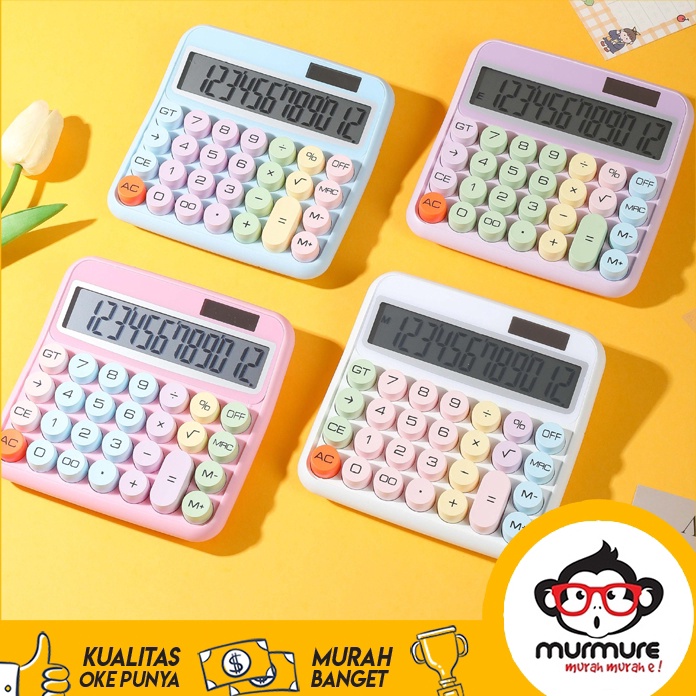 

KODE B9G5 MURMURE FREE BATERAI KALKULATOR ALA KOREA INS DOPAMIN LUCU WARNA MACARON DISPLAY BESAR KEYBOARD DOT CANDY COLOR MACARON