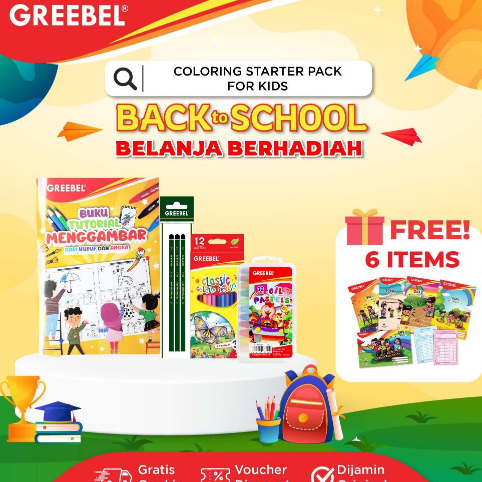 

KODE R3Y2 GREEBEL PAKET COLORING STARTER PACK FOR KIDS Buku Mewarnai Krayon Pensil Warna Pensil Paket Mewarnai Lengkap