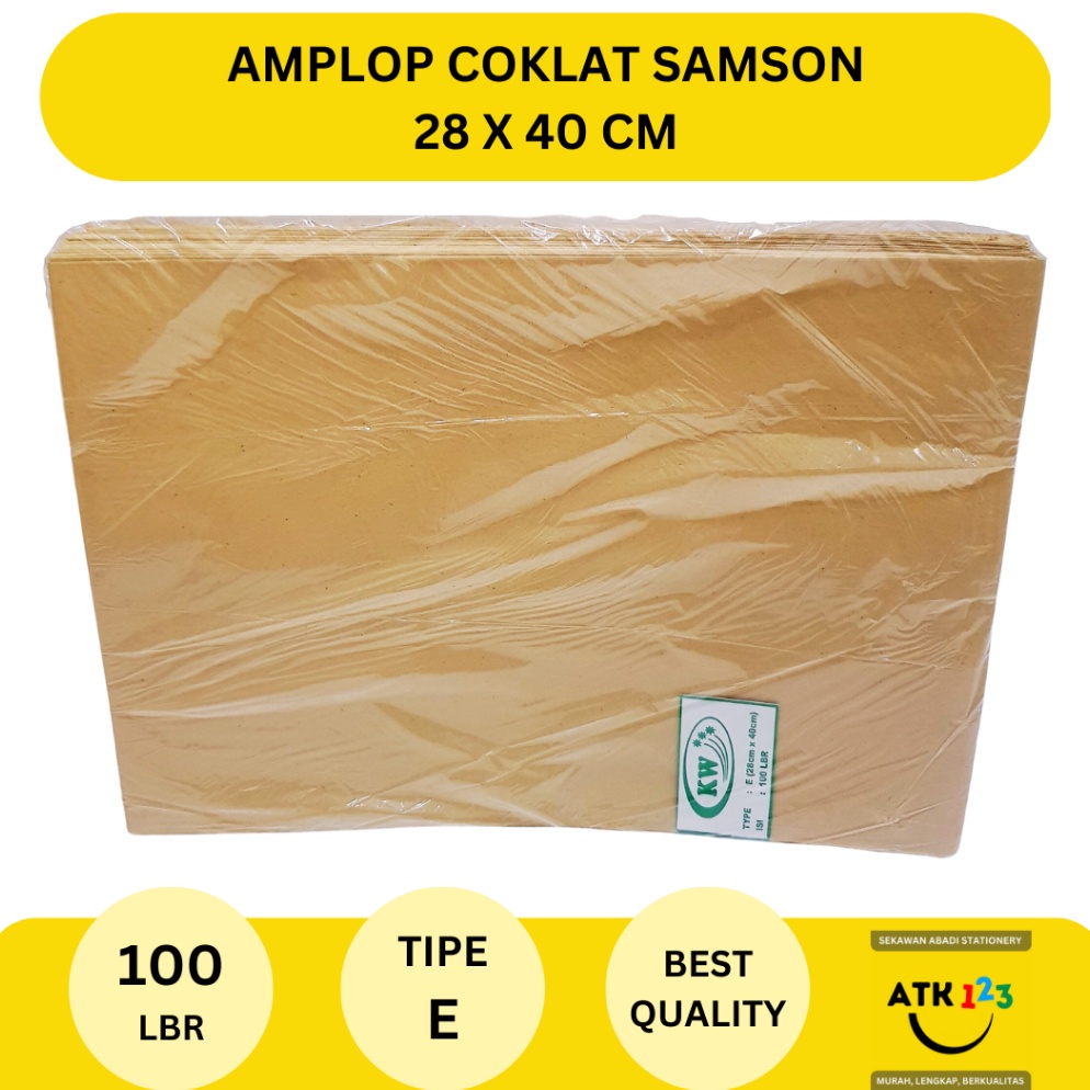 

KODE G3B3 Amplop Coklat Samson E Ukuran 28x4cm Amplop Dokumen Lamaran Kerja