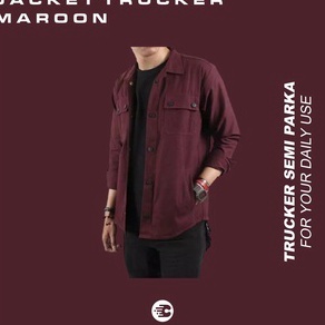 Langka Jaket Trucker Semi Parka PremiumJaket Semi Parka PriaJacket Semi Parka Jaket Trucker Pria