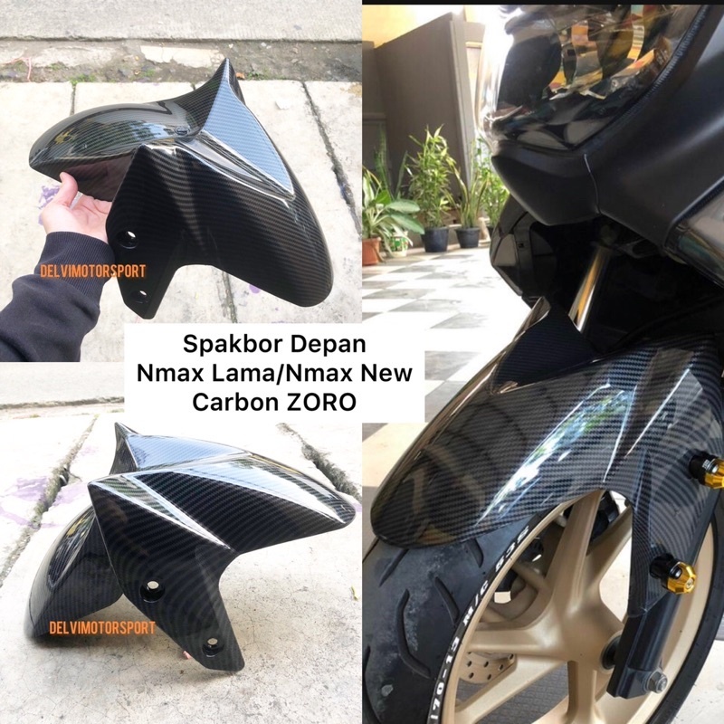 Spakbor Depan Nmax Lama / Nmax New Carbon ZORO Ori IMPORT, Spakbor Motor Nmax lama atau Nmax New kar