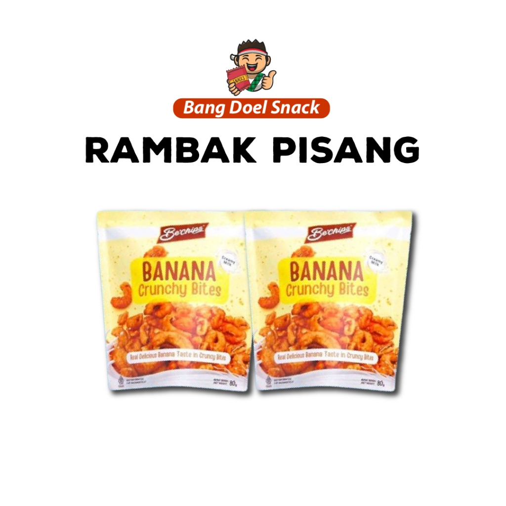 

Bechips - Keripik Rambak Pisang Aneka Rasa / Original 100g / Creamy Milk 80g / Dark Choco 80g