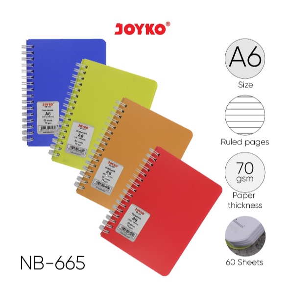 

RAIH DISKON Notebook Diary Agenda Buku Catatan Bergaris Joyko NB665 6 Lembar