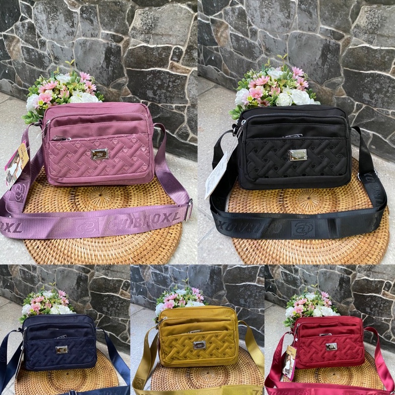 ORIGINAL Tas Chibao 16 kanvas ORI banyak resleting