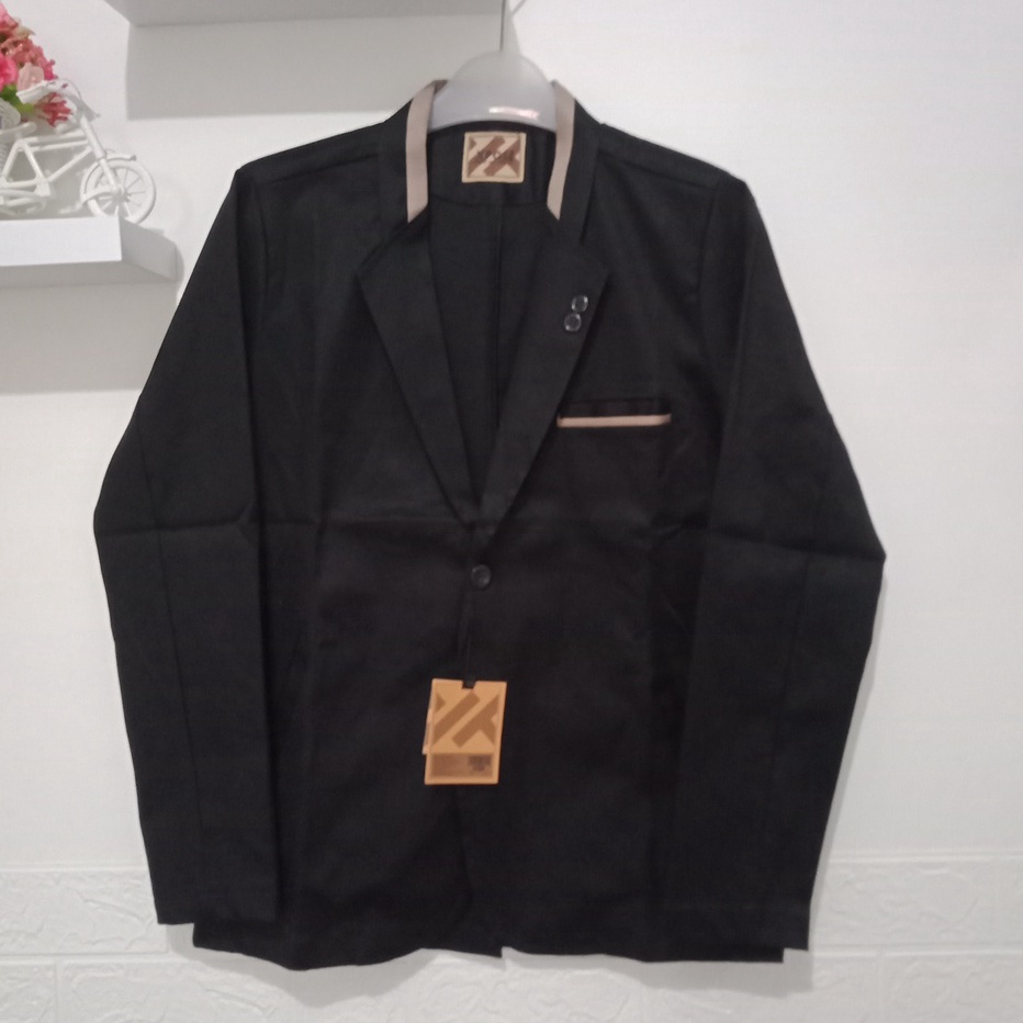 Khusus XPOSE BLAZER PRIA KEREN  JAS PRIA FORMAL  JAS BLAZER KINI COWOK WARNA HITAM JAS PRIABLEZER  J