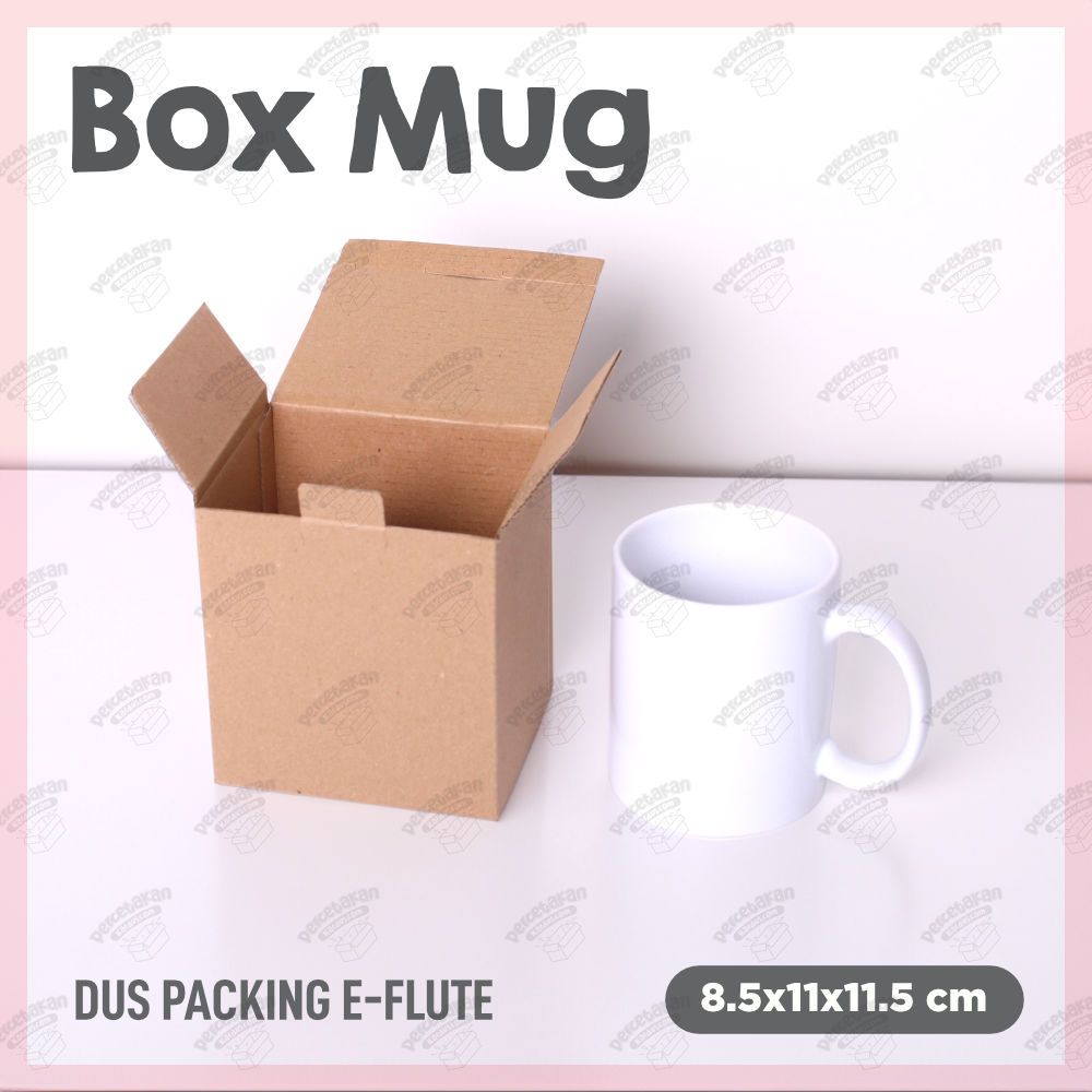 

BOX KARDUS Baru MUG / GELAS 8.5x11x11.5 cm DUS PACKING E-FLUTE | Kardus / Karton Box Polos