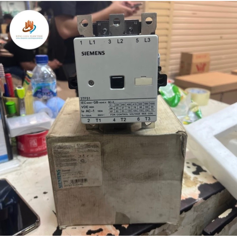 Contactor Kontaktor Siemens 3P 160A 3TF51 22-OX AC1 160A
