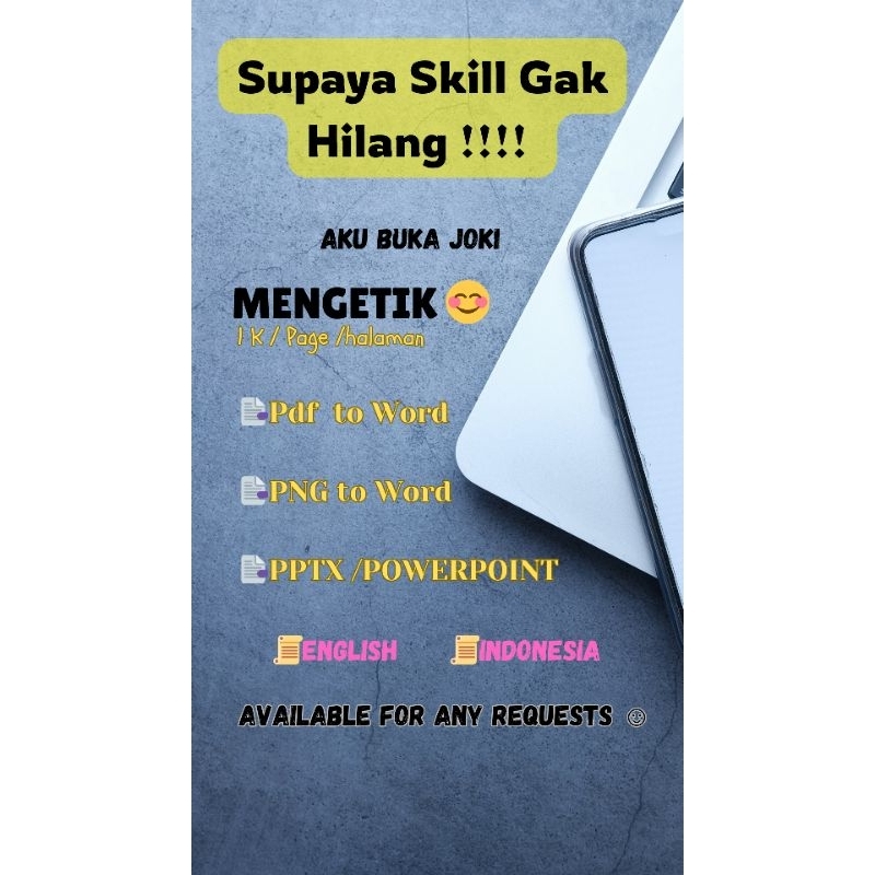 

JASA MENGETIK Termurah