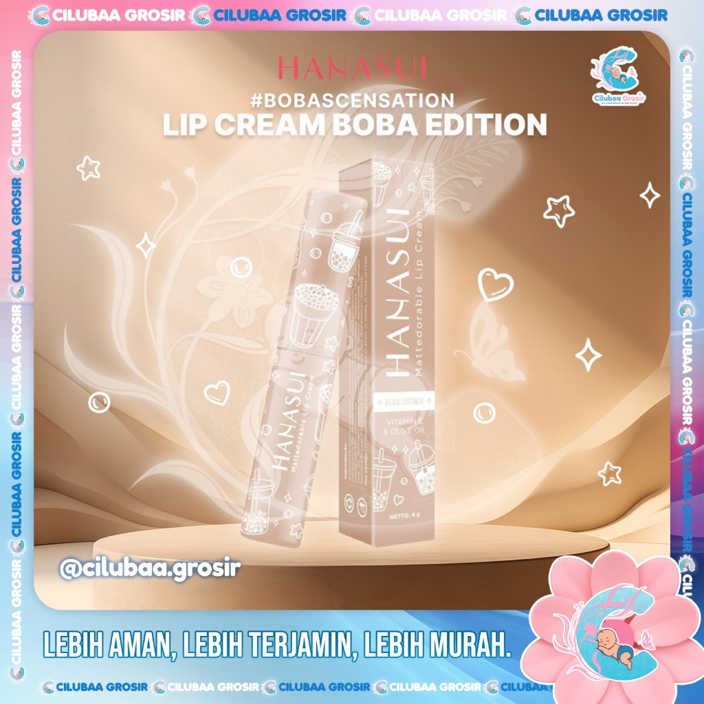 HANASUI Mattedorable Lip Cream Series BOBA EDITION || Lip Cream Hanasui