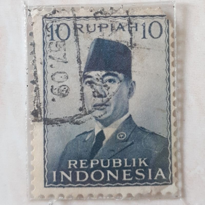 

Perangko Indonesia Presiden Soekarno Tahun 1951 Rp 10