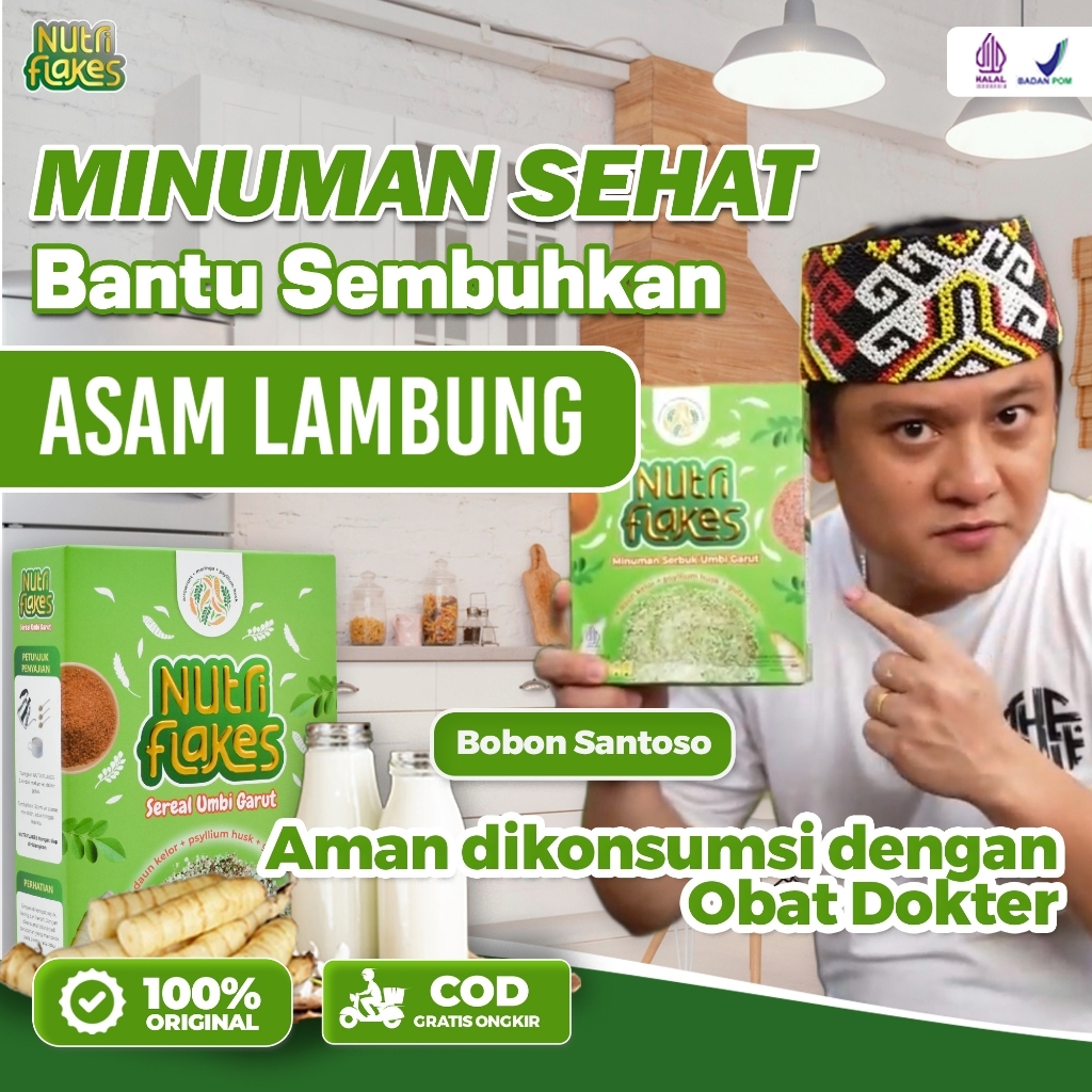 

Sereal Nutriflakes Sehat Pengganti Makanan - Anti Asam Lambung & Asupan Diet Original