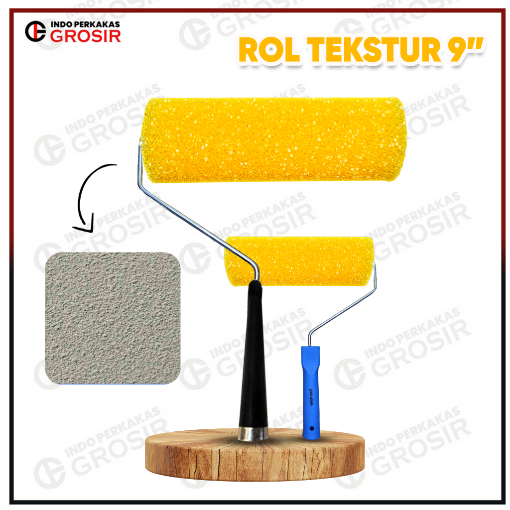 Kuas Roll Cat Tekstur Dinding Kamprot 9 Inch Refill Roll Cat Motif Paint Termurah