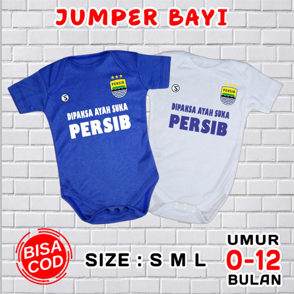 Jumper bayi persib bandung dipaksa bobotoh sepak bola klub set jamper jemper romper kaos pakaian kad