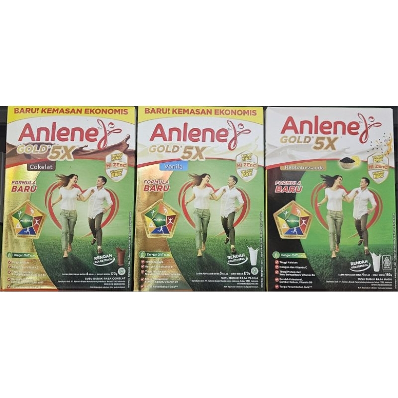 

Anlene Gold 5x 160/170gr Box - Untuk Usia 51 Tahun Ke Atas